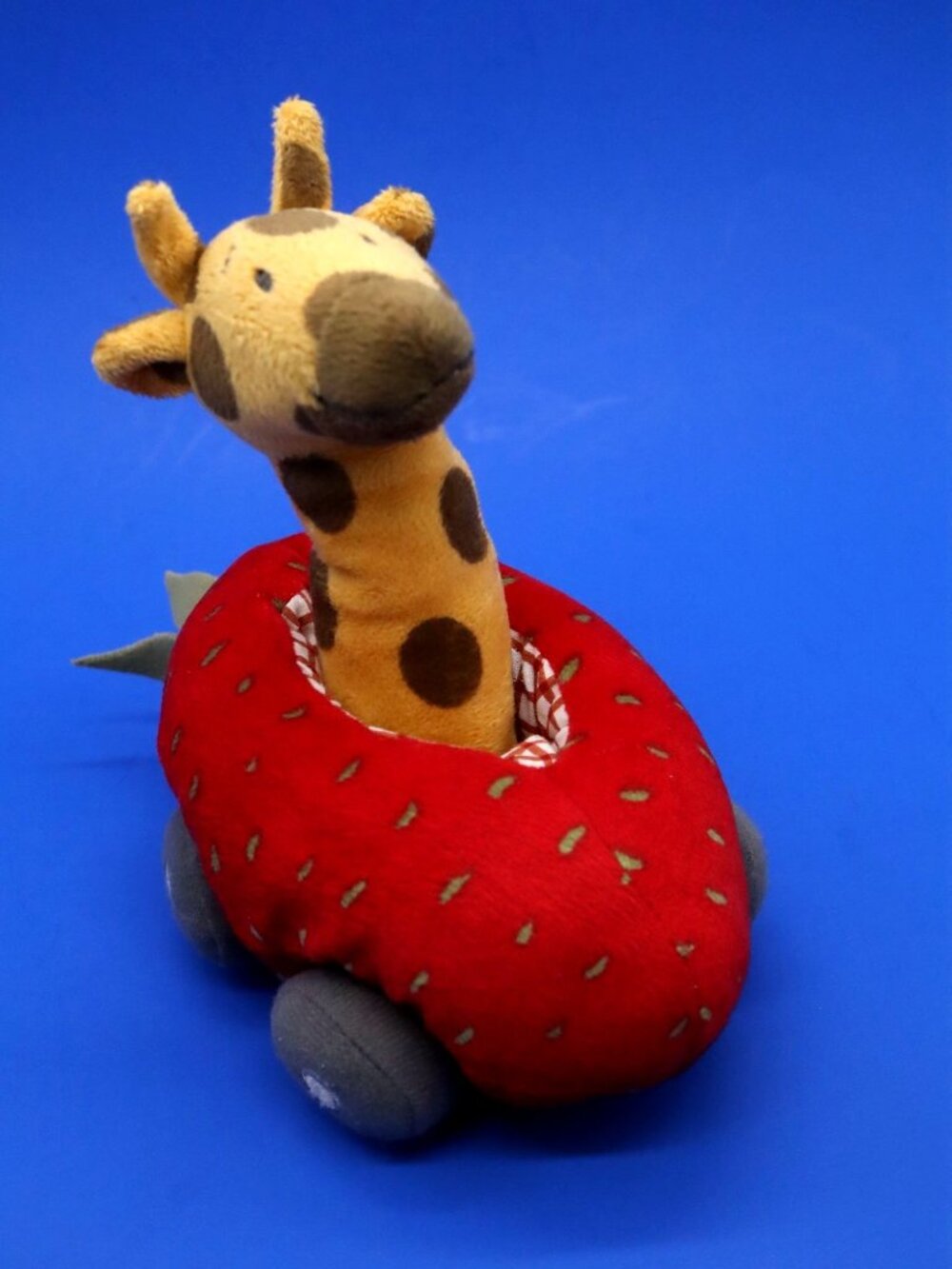 Ikea Fabler Plush Giraffe in Strawberry Car Rattle